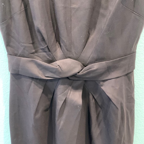 J.Crew Knotted Sheath Dress in Super 120s Wool Burgundy 2 - Picture 3 of 8